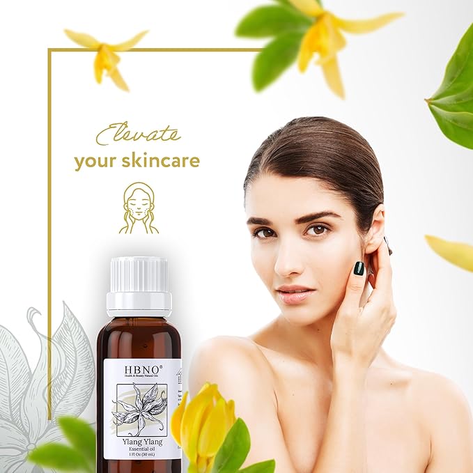 HBNO Ylang Ylang Essential Oil - 1 OZ (30 ml) Travel Size - Perfect for Aromatherapy, DIY, Candle Making, Soap Making, Diffusers-BrightBean Baby