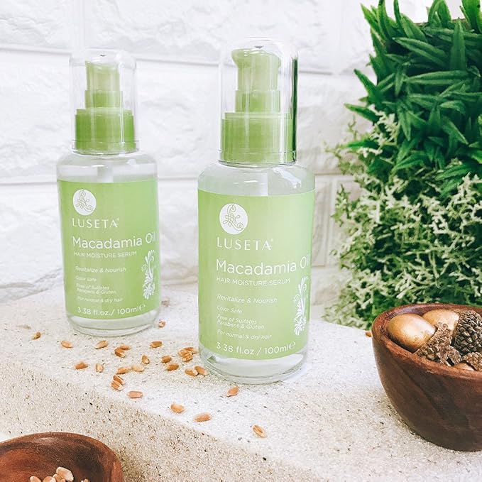 Luseta Macadamia Oil Hair Moisture Serum Nourishing & Revitalizing for Normal and Dry Hair 3.38oz-BrightBean Baby