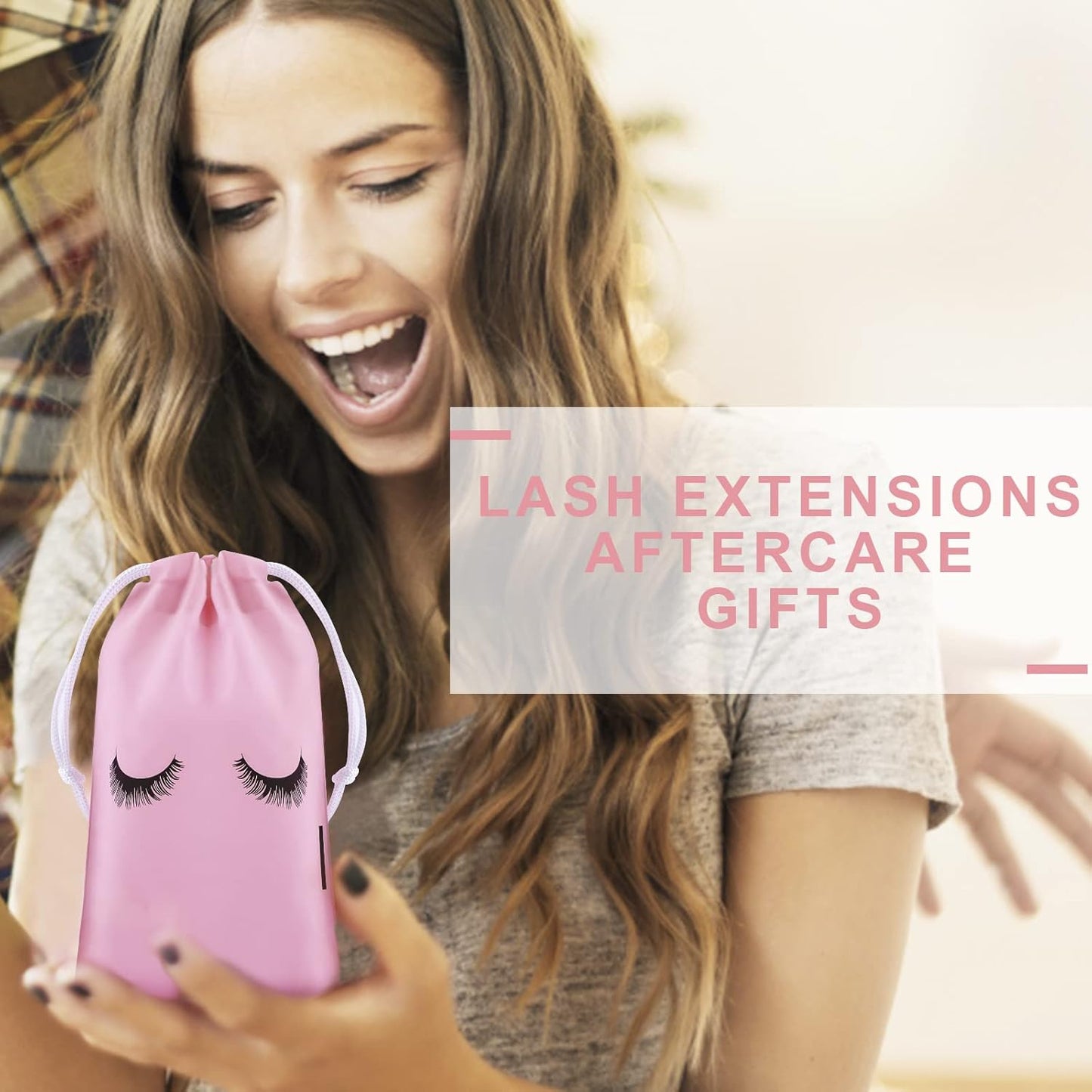 homicozy 40 Pcs Lash Shampoo Bottle Brushes Set, 10 Pcs Lash Shampoo Brushes, 10 Pcs Lash Brushes Tubes, 10 Pcs Eyelash Shampoo Dispensers, 10 Pcs Lash Aftercare Bag for Clients, Women,Girls (Pink)-BrightBean Baby