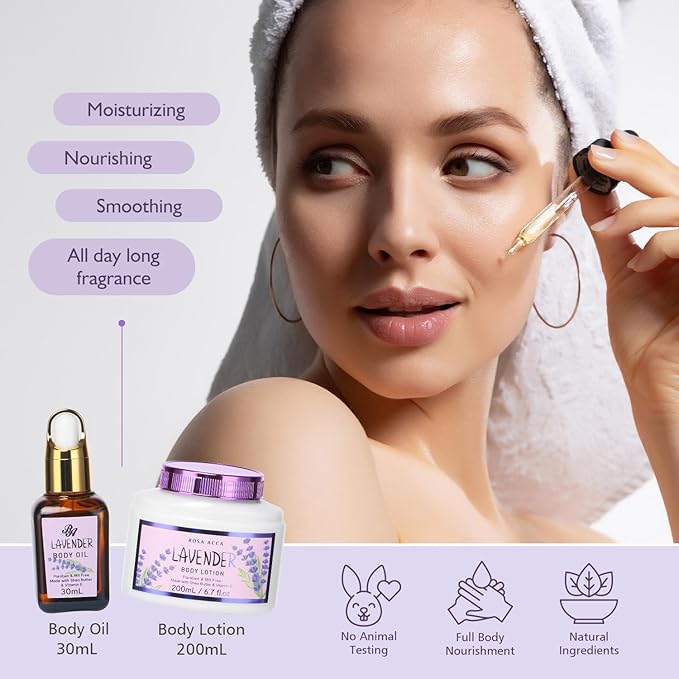 Bath and Body Gift For Women and Men - Lavender Home Spa Gift Set,Mug,Shower Gel,Bubble Bath,Lotion,Bath Bombs,Eye Mask,Manucure Set, Bath Belt, Body Oil,Bath Soak,Lip Balm,Soy Candle For Daily Use-BrightBean Baby