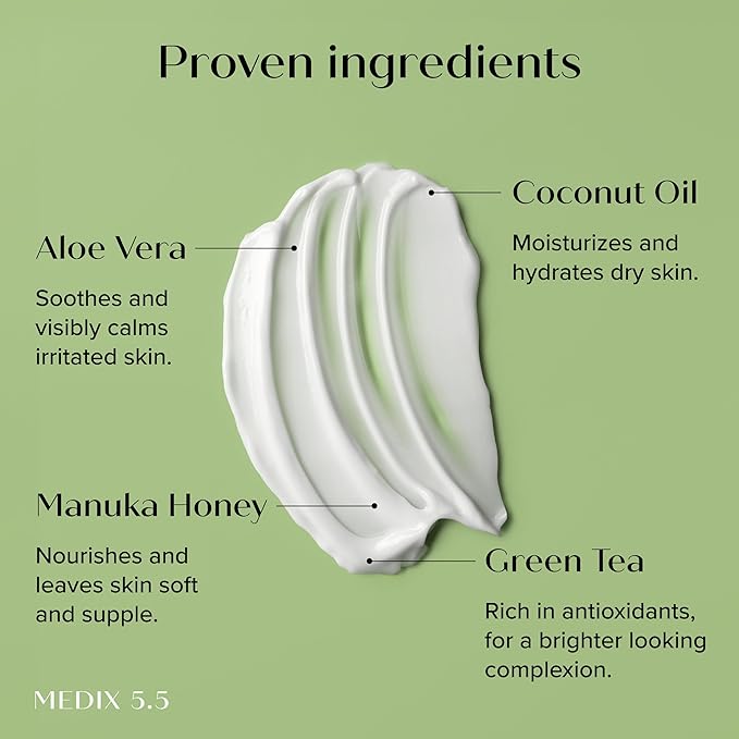 Medix 5.5 Brightening Vitamin C Cream + Coconut Oil Moisturizer Skin Care Set | Body Cream & Face Lotion Bundle | Firming Body Lotion Set For Women, Crepey Skin Treatment, Wrinkles, Cellulite, 2PC-BrightBean Baby