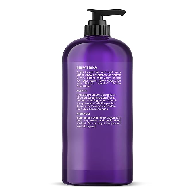 Botanic Hearth Purple Shampoo 16 Fl Oz | For All Shades Of Blonde, Silver & Gray Hair | With Lavender Oil, Vitamin E & Rosemary Oil | Sulfate & Paraben Free-BrightBean Baby