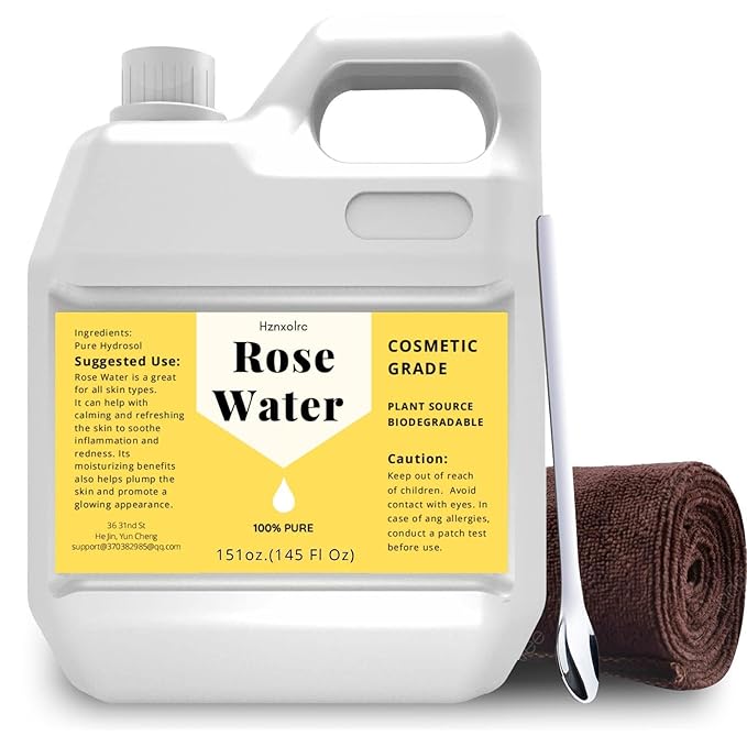 145 fl oz Rose Hydrosol for Face Hydrating Mist Hydration, 100% Pure Rose Water, Cleanses & Softens Skin, Promotes Healthy Skin Cell, Suitable for All Skin Types-BrightBean Baby