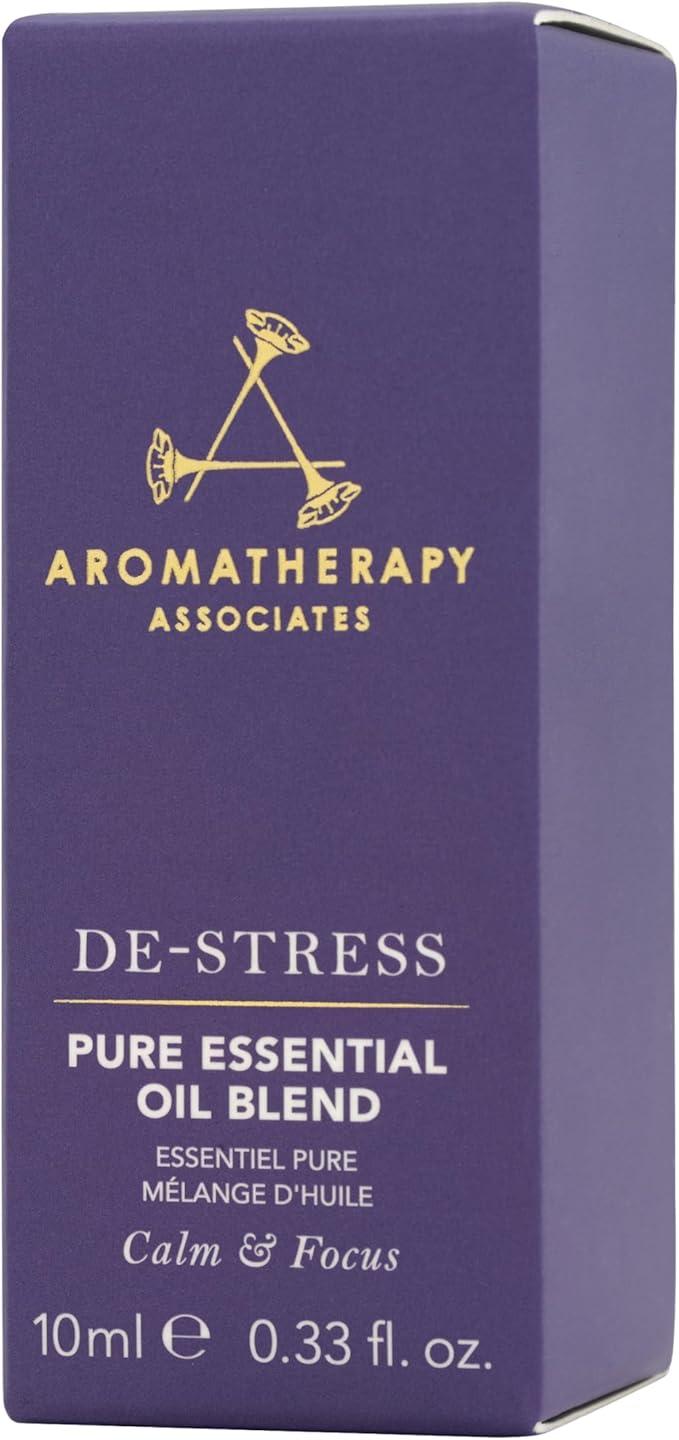 Aromatherapy Associates De-Stress Pure Essential Oil Blend. Premium Undiluted Blend to Clear The Mind. Hand-Crafted with Frankincense, Chamomile and Petitgrain (0.33 fl oz)-BrightBean Baby
