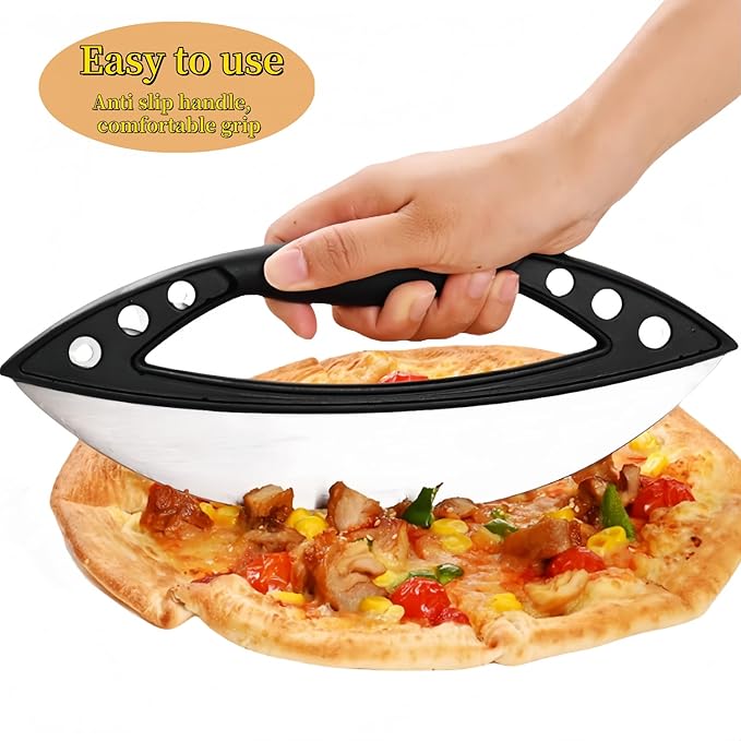 12" Premium Pizza Cutter with Cover,Food Vegetable Chopper,Practical Kitchen Gadgets(Dishwasher Safe)