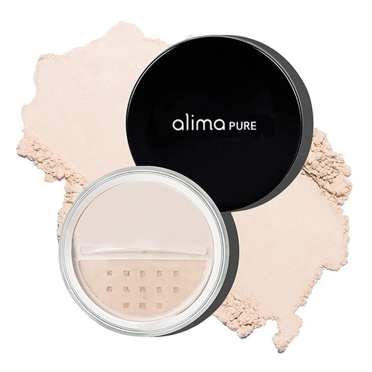 Alima Pure Matte Foundation Loose Mineral Powder Foundation Makeup, Loose Powder Makeup Oil Free Talc Free Powder, Natural Makeup Mineral Foundation Full Coverage Natural Foundation Powder .15 oz/4.5g-BrightBean Baby