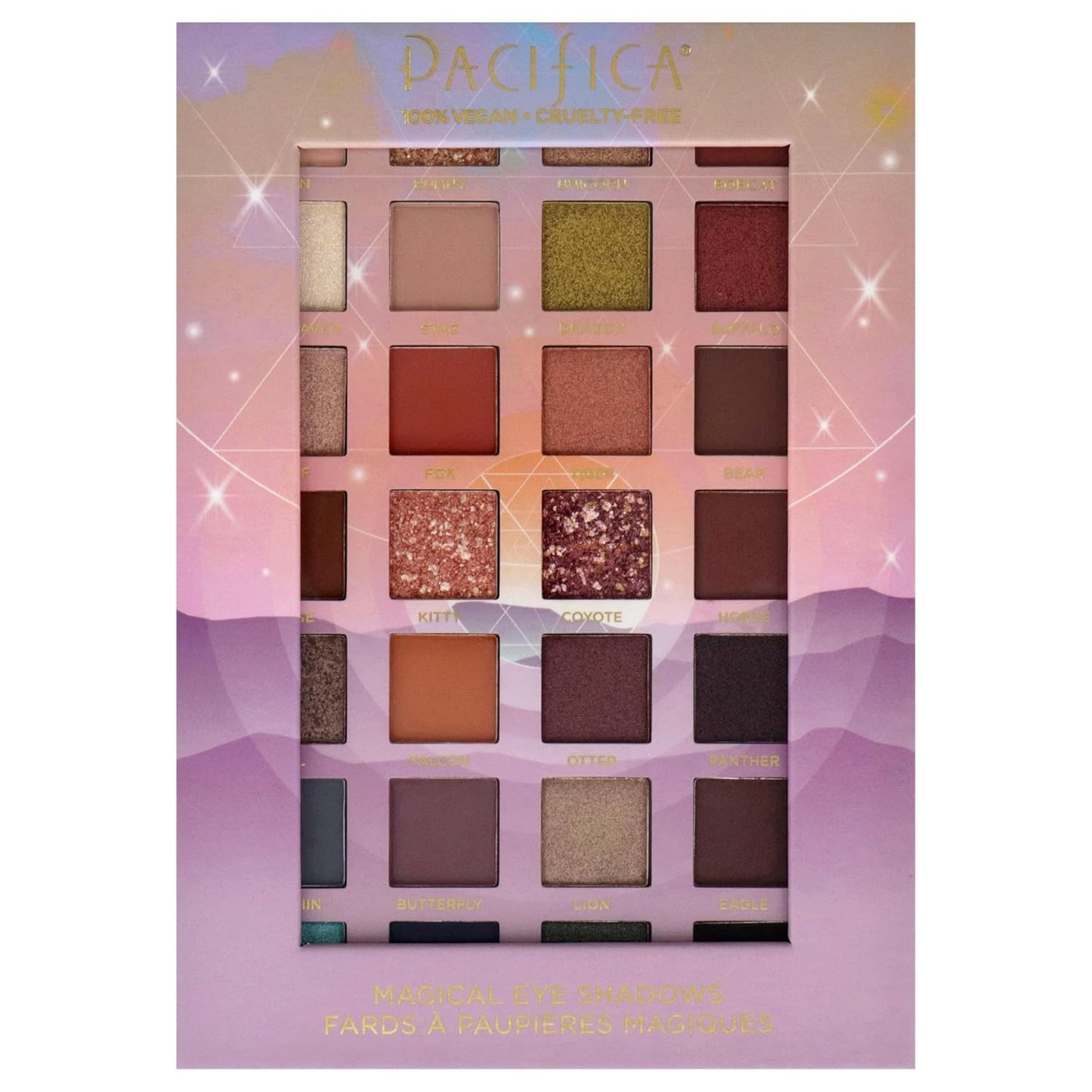 Pacifica Eyeshadow Palette – Animal Magic with Colorful Blendable Shades, Highly Pigmented Mineral Eyeshadow, Talc-Free, Vegan & Cruelty-Free, 0.89 oz (28 Shades)-BrightBean Baby