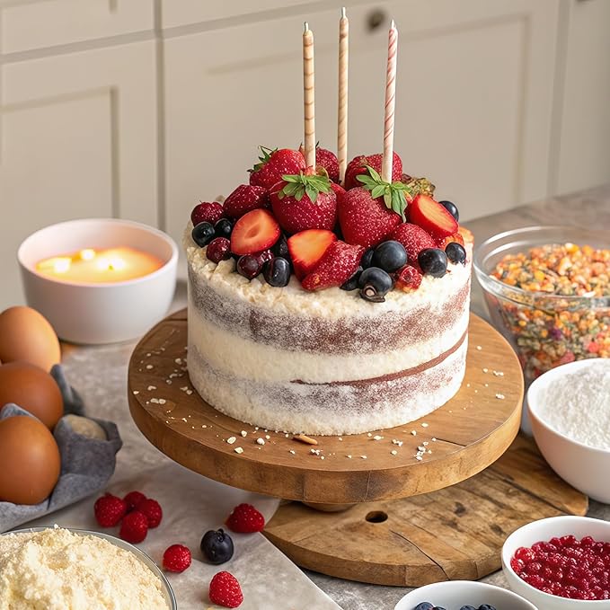 HUAKENER 8 Inch Cake Pan - Set of 3 Round Cake Pans with 100 Pieces Parchment Paper, Non-stick Cake Baking Pans with Handle, Dishwasher Safe