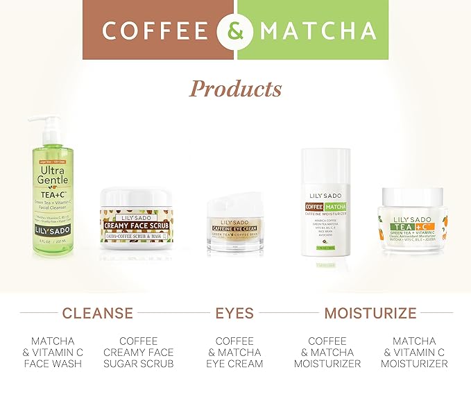 LILY SADO LILY SADO Cocoa & Coffee Creamy Face Scrub - Best Exfoliating VEGAN Facial Cleanser for Women & Men - Natural Face Wash Exfoliates & Energizes Skin, Treats Acne & Reduces Pore Size - 4 oz-BrightBean Baby