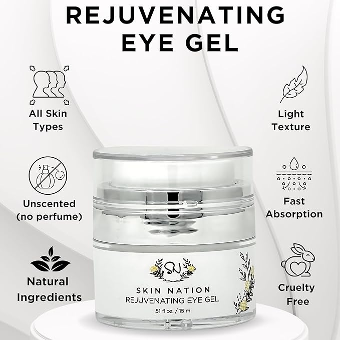 Revitalizing Under Eye Cream, Under Eye Brightener with Plant Based Actives that Boosts Collagen, Eye Cream for Dark Circles Diminishes Fine Lines and Creates Firm Radiant Skin, Eye Cream Anti Aging-BrightBean Baby