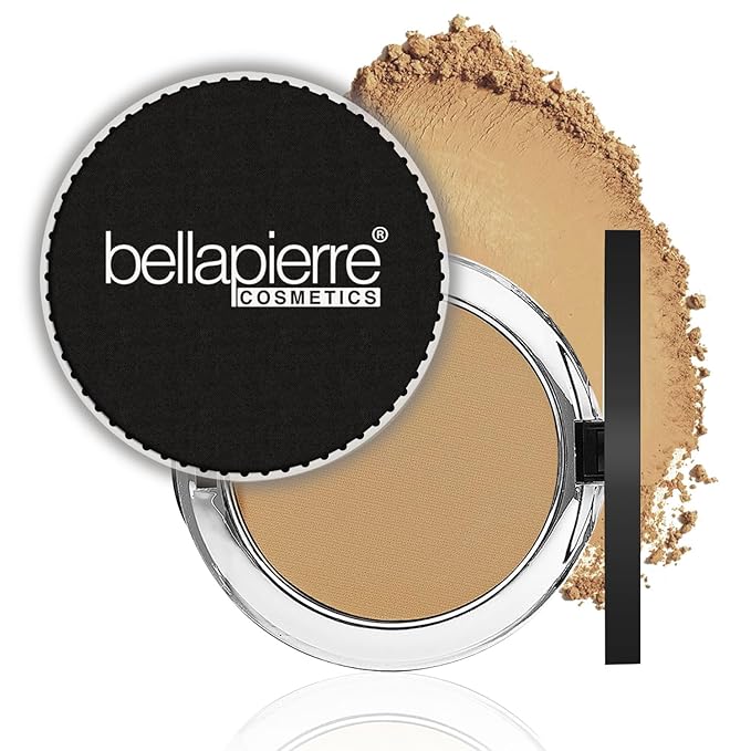 bellapierre Compact Mineral Foundation SPF 15 | Vegan & Cruelty Free | Full Coverage | Hypoallergenic & Safe for All Skin Types | Oil & Talc Free - 0.35 Oz - Maple-BrightBean Baby