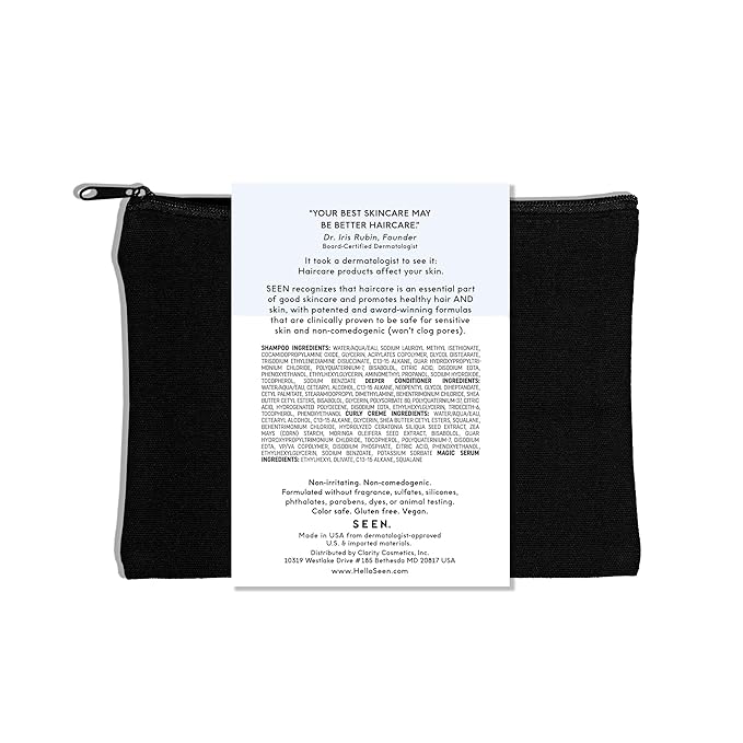 SEEN Curly On The Go Kit, Fragrance Free - Non-Comedogenic & Safe for Sensitive Skin - Sulfate-Free, Curl-Defining Styling Hair Bundle - Anti Frizz - Heat Protectant-BrightBean Baby