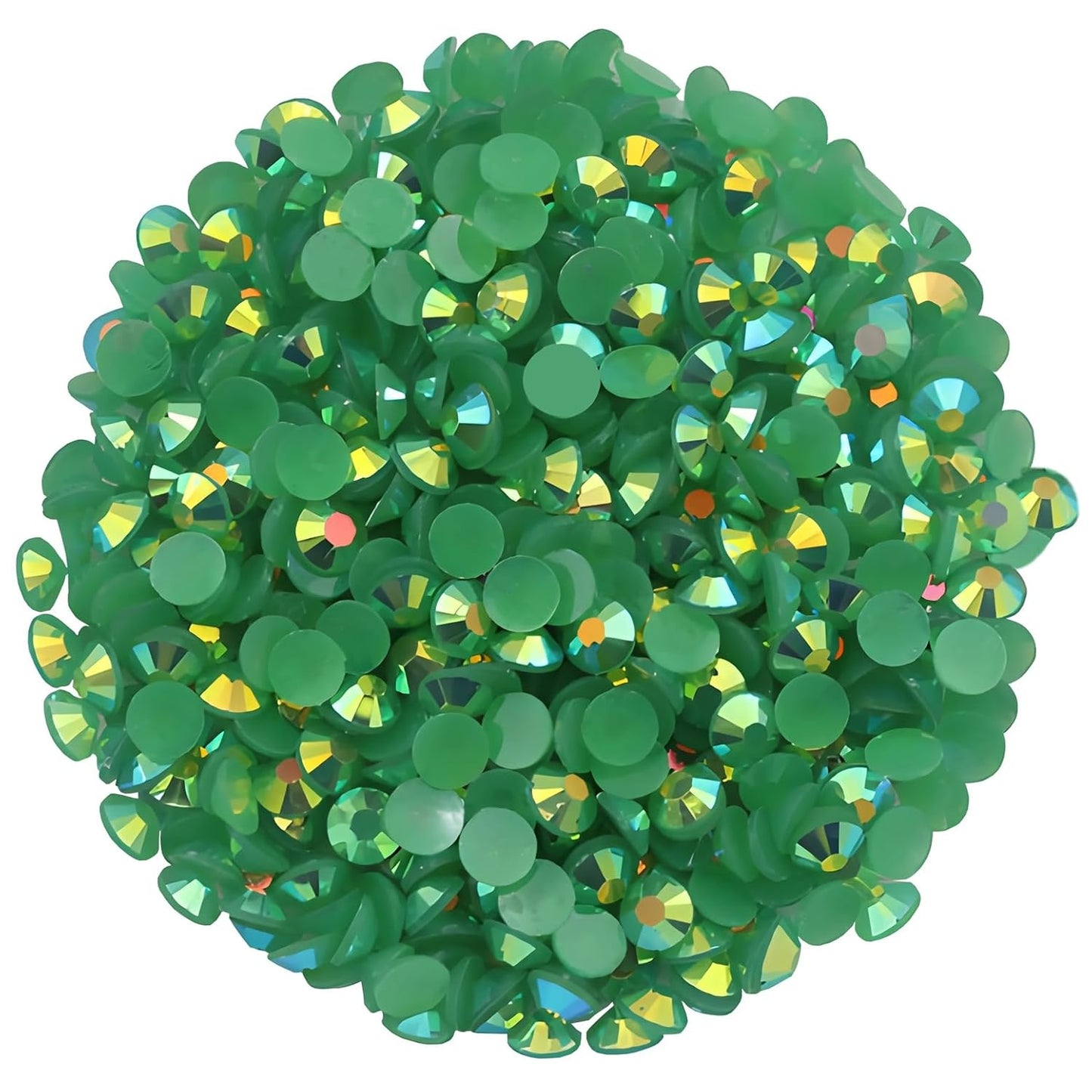 4500 Pcs SS12 3mm AB Flatback Rhinestones for Nails Art Crafts Glitter Round Shine Gems Crystals DIY Clothes Shoes （Dark Green AB）-BrightBean Baby
