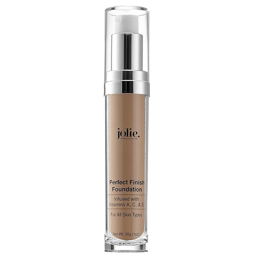 Jolie Perfect Finish Liquid Foundation Makeup SPF 15 Oil Free (MC3)-BrightBean Baby