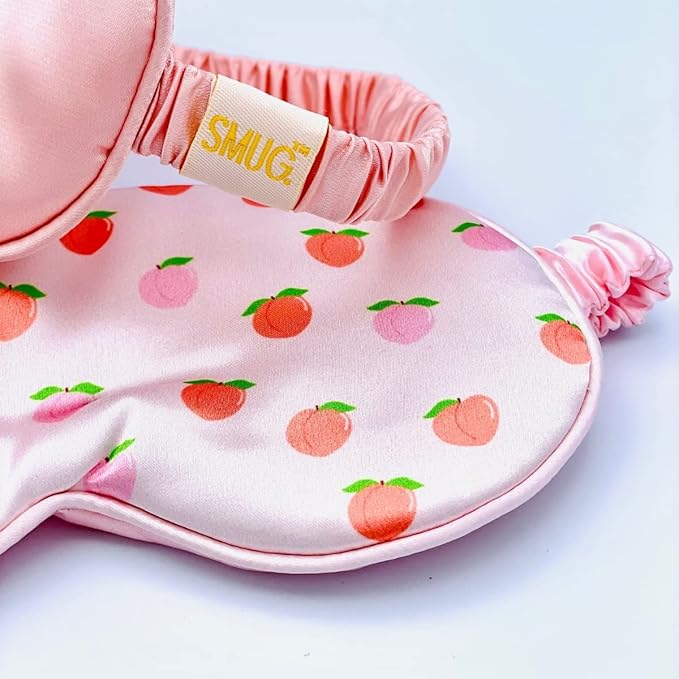 SMUG Satin Sleep Mask & Eye Mask | Travel Sleep Masks for Women & Men | Soft Sleeping Eye Mask to Nourish Skin & Reduce Dark Circles | Eye Sleep Mask Shades to Block Out Light | Pink-BrightBean Baby