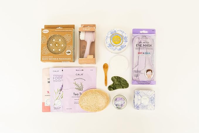 LUXURY SPA GIFT SET FOR HER -11-Pc Lavender Spa Beauty and Personal Care Collection Home Spa Pampering Package for Relaxation Perfect for Thank You, Birthday, Anniversary Gifts, Gift Box for Her-BrightBean Baby