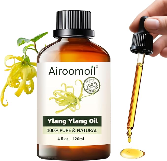 Pure Ylang Ylang Essential Oil, 100% Pure Natural Ylang Ylang Essential Oil, Premium Grade Essential Oils for Diffusers for Home, Skin, Care Massage, Soap Make, Aromatherapy, 4 Fl Oz | 120ml-BrightBean Baby