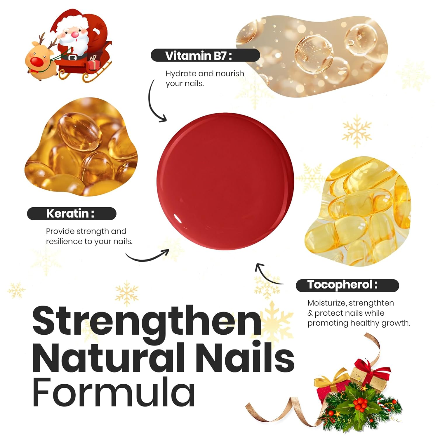 Beetles Red Nail Polish Set Blazing Rose, 6 Colors Dark Red Burgundy Nail Polish Glossy 15ml Enhance Nails Quick Dry Fingernail Polish for Nail Art Manicure 4th of July DIY at Home Gifts For Women-BrightBean Baby