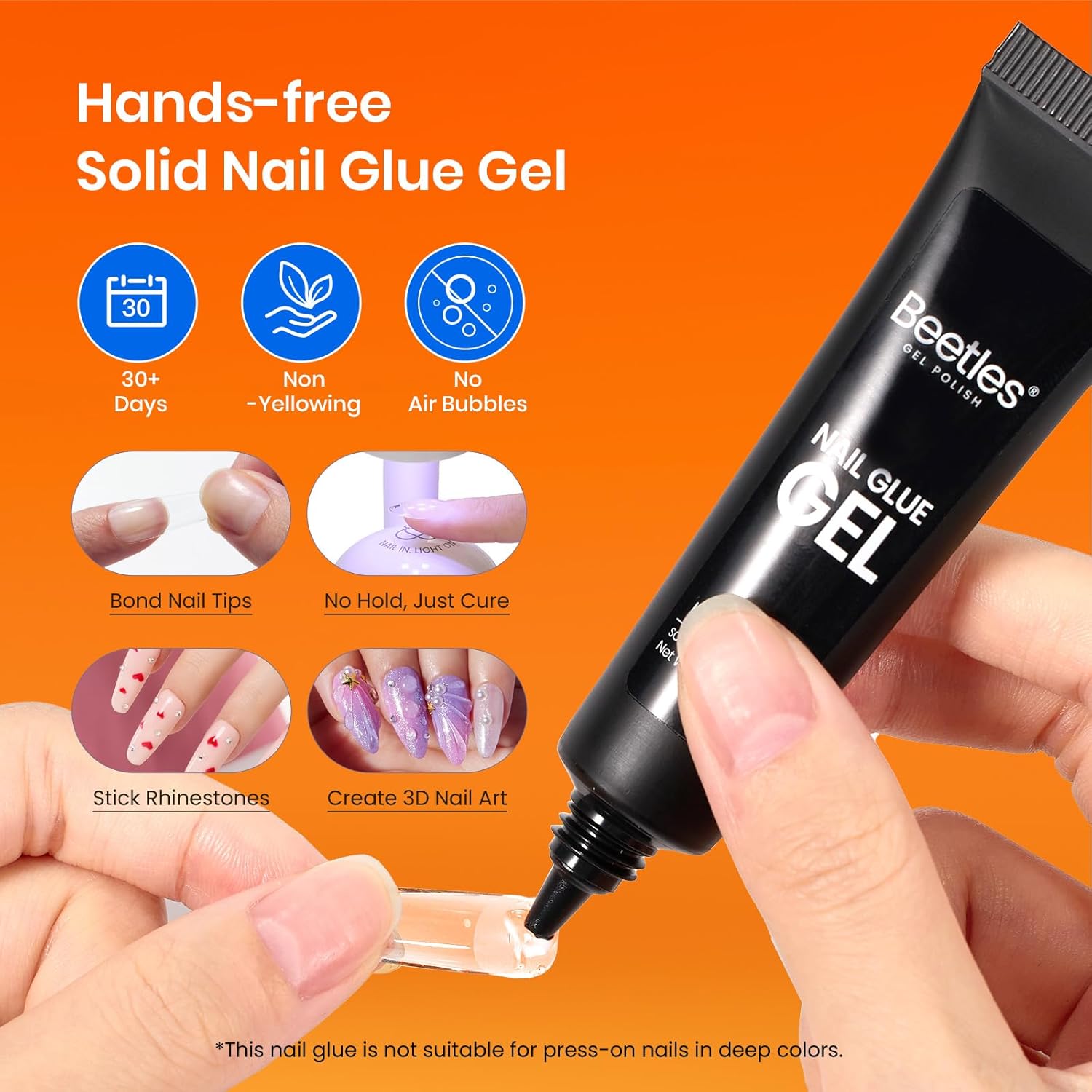 Beetles Gel Nail Kit Short Almond with Nail Dehydrator and Primer, 576Pcs Half Matte Etch-X Gel Nail Tips Solid Nail Glue Mini Nail Lamp Acrylic Nail Tips Easy DIY Nail Extension Set Gift for Women-BrightBean Baby