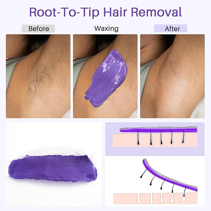 BLITZWAX Brazilian and Bikini Wax Pot for Women, Hard Waxing Warmer for Face, Legs and Body, At Home Hair Removal Machine, Beginner Friendly, Digital Fast Heating, 16oz Capacity-BrightBean Baby