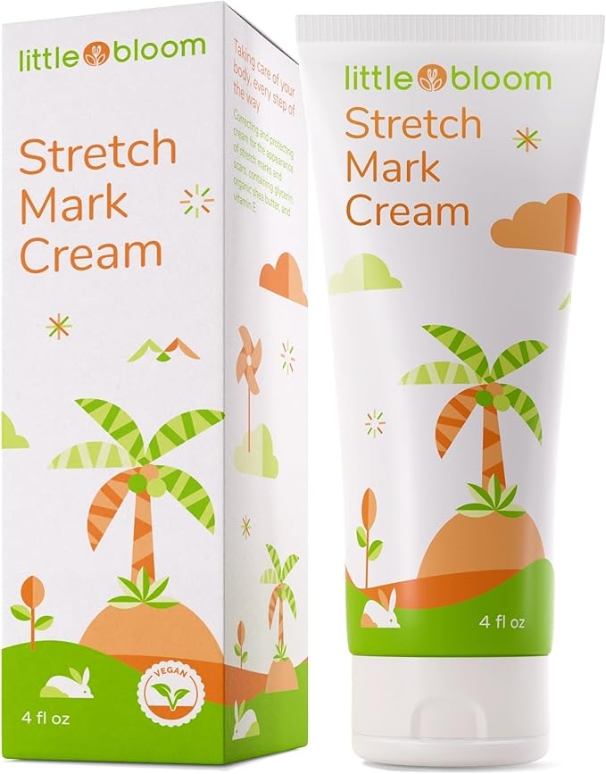 Stretch Mark Cream for Pregnancy w/ Shea Butter, Vitamin C & E - Stretch Mark Cream for Pregnancy, Belly Butter for Pregnancy, Stretch Mark Treatment, Pregnancy Lotion for Belly, Stretch Marks Removal-BrightBean Baby