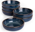 famiware Nature Ceramic Soy Sauce Dish, Dipping Bowls Set of 6, 3 oz Dipping Sauce Bowls/Dishes/Cups/Plates, Small Serving Bowls for Side Dishes, Condiments, Sushi, Appetizer, Dessert, Midnight Blue