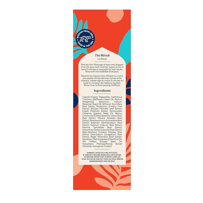 Fable and Mane Hair Oil - HoliRoots Strengthening Serum for Damaged, Frizzy Hair with Ashwagandha, Castor Oil & Scalp Treatment - 1.8FL oz-BrightBean Baby