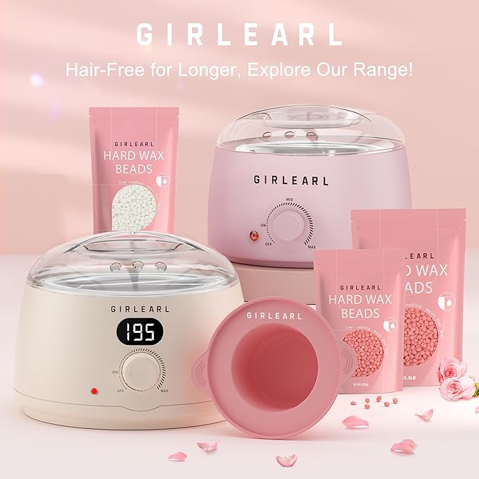 1lb Wax Beads for Hair Removal - Unscented Hard Wax Beads Refill for Professional Full Body Waxing - Ideal for Facial, Brazilian Bikini, Legs, and Underarms at Home for Women and Men (White)-BrightBean Baby