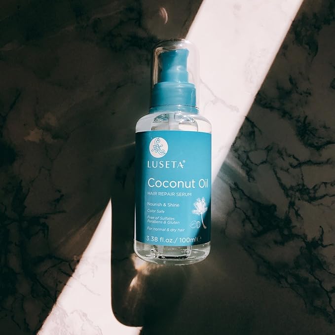 Luseta Hair Oil Hair Repair Serum Coconut Argan Marula Oil Sulfate Free Paraben Free (Coconut Oil)-BrightBean Baby