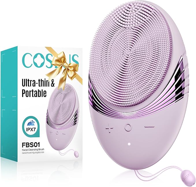 COSLUS Face Scrubber Facial Cleansing Brush: 5 Cleansing Modes Silicone Face Wash Scrubber for Women Skin Care, Sensitive Skin - Deep Cleansing & Gentle Exfoliating, Portable for Shower & Travel-BrightBean Baby