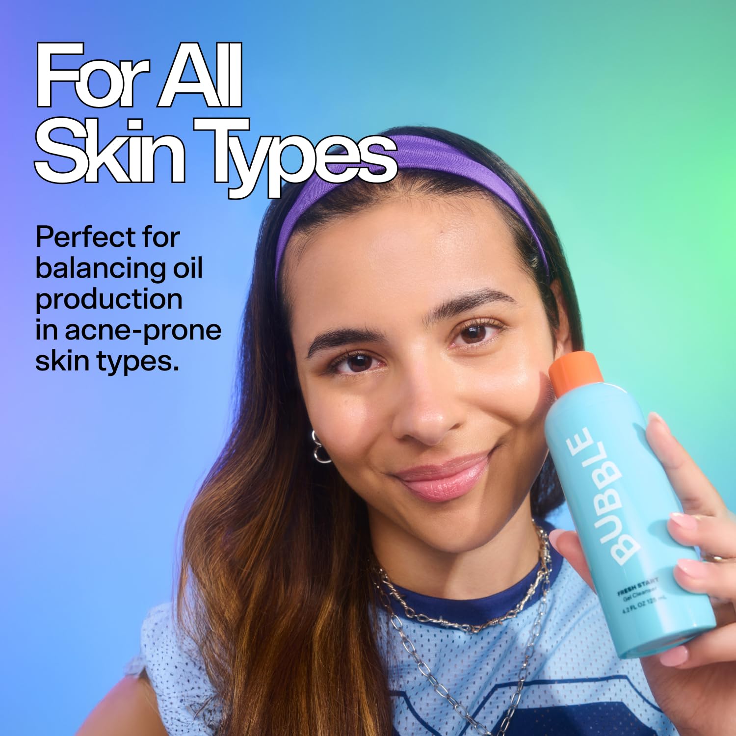 Bubble Skincare Fresh Start Gel Face Wash - Gentle PHA Exfoliating Facial Cleanser to Reduce Oil + De-Clog Pores - Daily Face Cleanser with Aloe Vera to Soothe Sensitive Skin - Vegan Skin Care (125ml)-BrightBean Baby