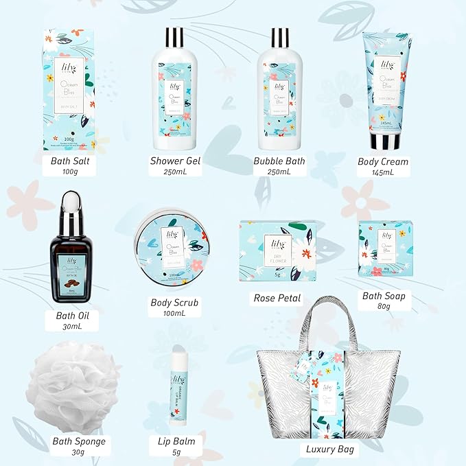 Mothers Day Gift for Mom - XXXL Bag Spa Gift Set for Women Luxury Bath and Body Gift Bag Set for Women Spa Kit Pampering Gifts for Her Christmas Birthday Gifts Spa Bath Gift Set with Shower Gel-BrightBean Baby