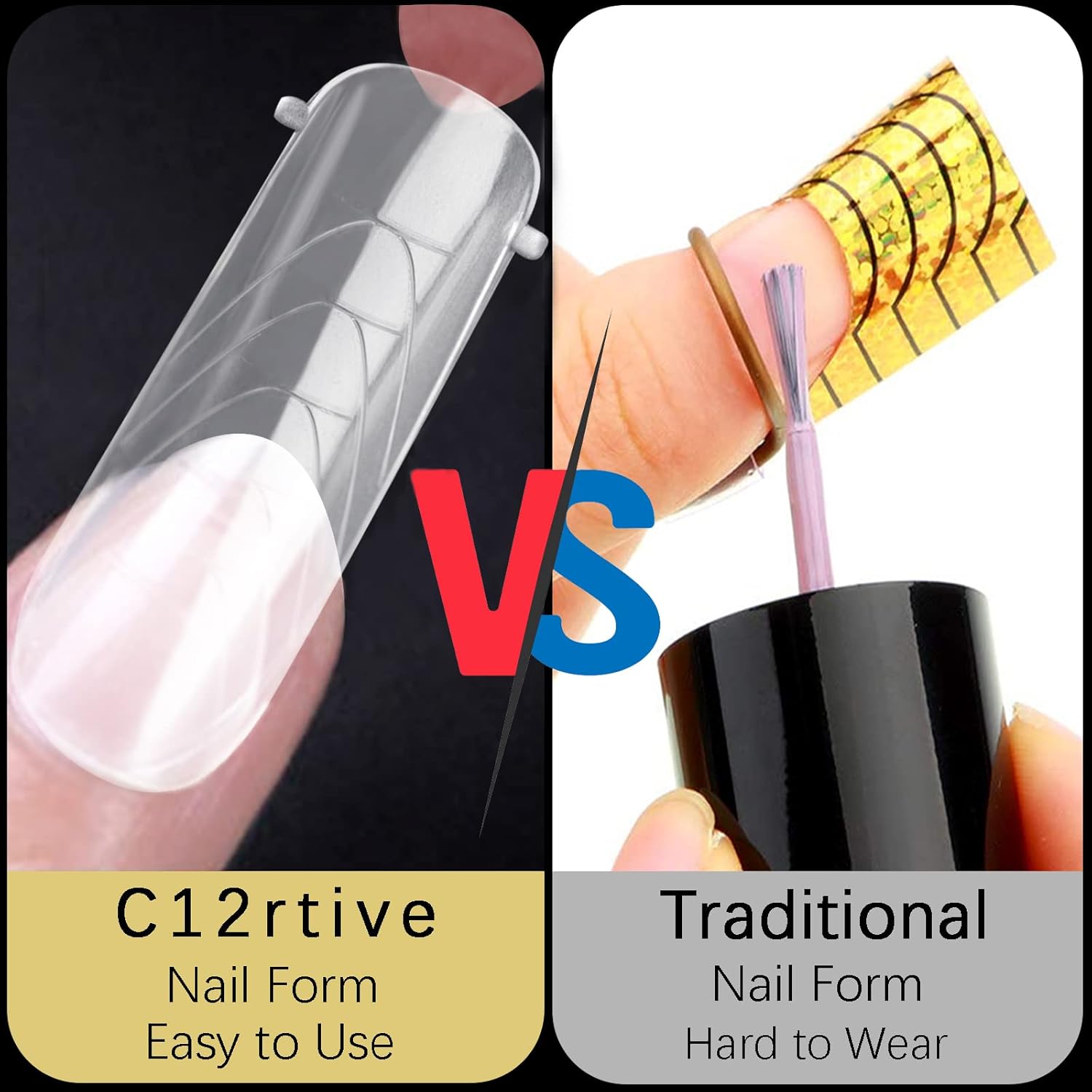 130Pcs Dual Nail Forms,Flat Oval Extension Poly nail gel Nail Forms Full Cover Reusable Nail Molds 13 Sizes for Solid Nail Gel Glue Nail Art Design Salon&DIY-BrightBean Baby