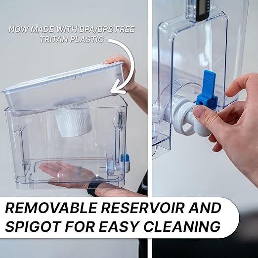 Epic Pure Countertop Water Filter Dispenser for Drinking Water. 36 Cup 150 Gallon Filter. BPA Free Removes Fluoride, Chlorine, Lead Water Purifier Large Water Jug Dispenser