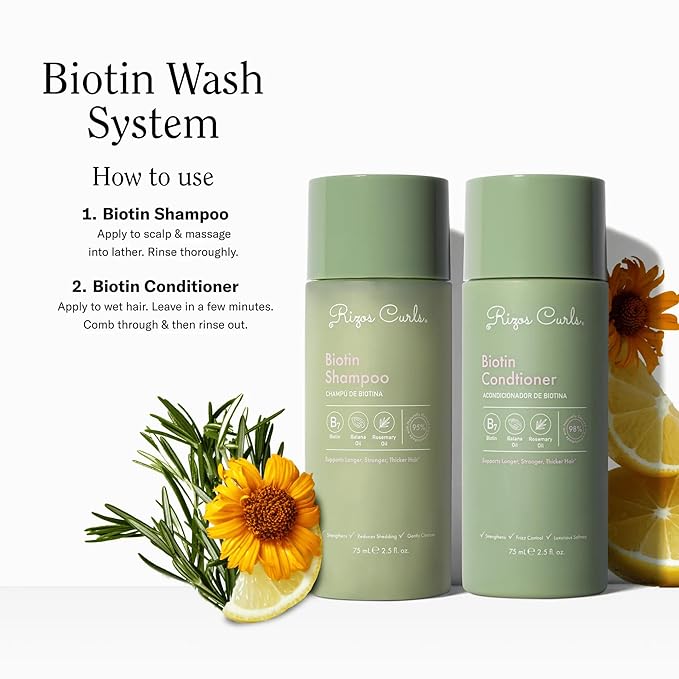 Rizos Curls Travel Biotin Wash Bundle-BrightBean Baby