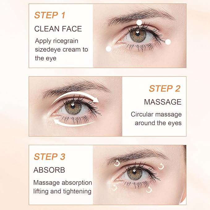 5 in 1 Vitamin C Eye Cream for Dark Circles and Puffiness - Eye Cream Anti Aging - Under Eye Cream for Puffiness and Bags Under Eyes - Eye Bag Cream for All Skin Types - Rejuvenate Your Eye Area-BrightBean Baby