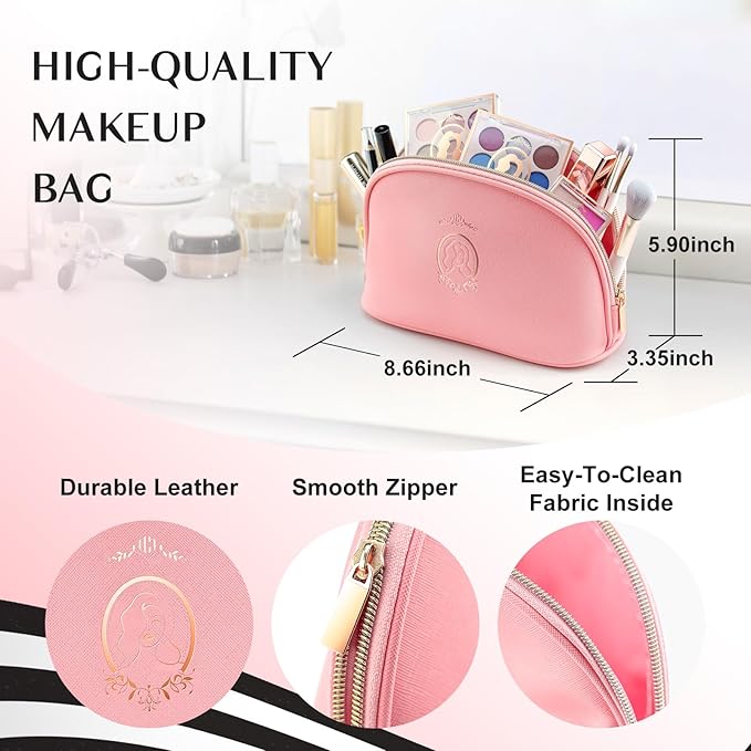 Color Nymph Beginner Makeup Set, Full Starter Cosmetics Set for Teenager Girls with Eyeshadow Palette Blush Lipstick Lip Pencil Eye Pencil Brush Mascara Portable Bag-BrightBean Baby