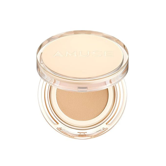AMUSE Dew Jelly Vegan Cushion Foundation 03 HONEY | dewy, glow, long-lasting, double coverage, clean beauty, lightweight, natural look, foundation for sensitive skin, hydrating cushion-BrightBean Baby