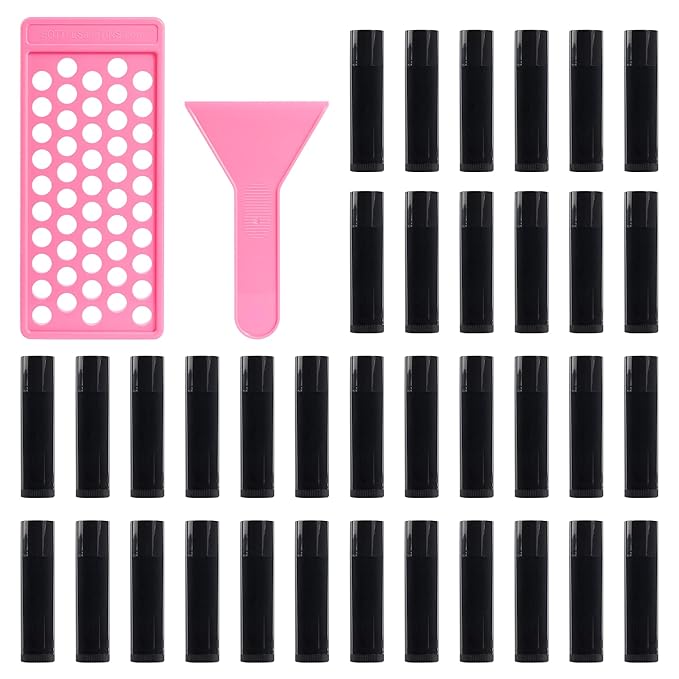 RONRONS Lip Balm Crafting Kit, Professional Lipsticks Filling Tray and Spatula with 50 Pieces Lip Balm Tubes with Twist Caps, DIY Lip Care Balms Making for Valentine's Day Christmas Gifts Business-BrightBean Baby