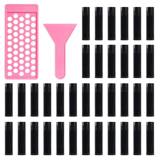 RONRONS Lip Balm Crafting Kit, Professional Lipsticks Filling Tray and Spatula with 50 Pieces Lip Balm Tubes with Twist Caps, DIY Lip Care Balms Making for Valentine's Day Christmas Gifts Business-BrightBean Baby