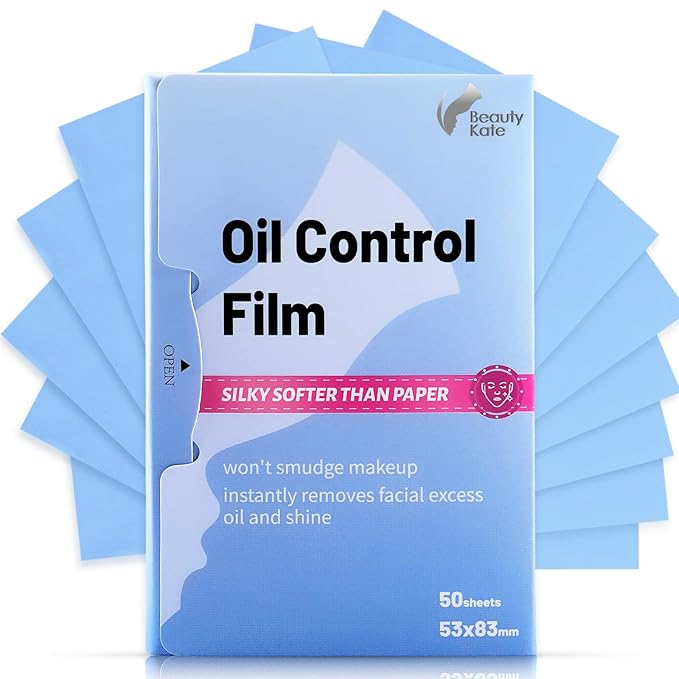 Great Absorbent Oil Blotting Sheets for Face - 10% Larger Oil Control Film 50 Sheets- High-Performance, Makeup Friendly Blotting Paper for Oily Skin, Tear-proof Oil Absorbing Tissues-BrightBean Baby