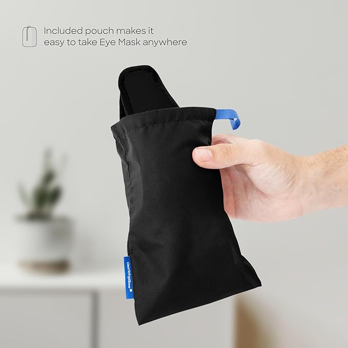 Ostrichpillow Eye Mask, Sleep Mask for Men Women 100% Blackout, No Pressure On Eyes, Soft & Breathable, Adjustable Fit, Travel Bag Included-BrightBean Baby