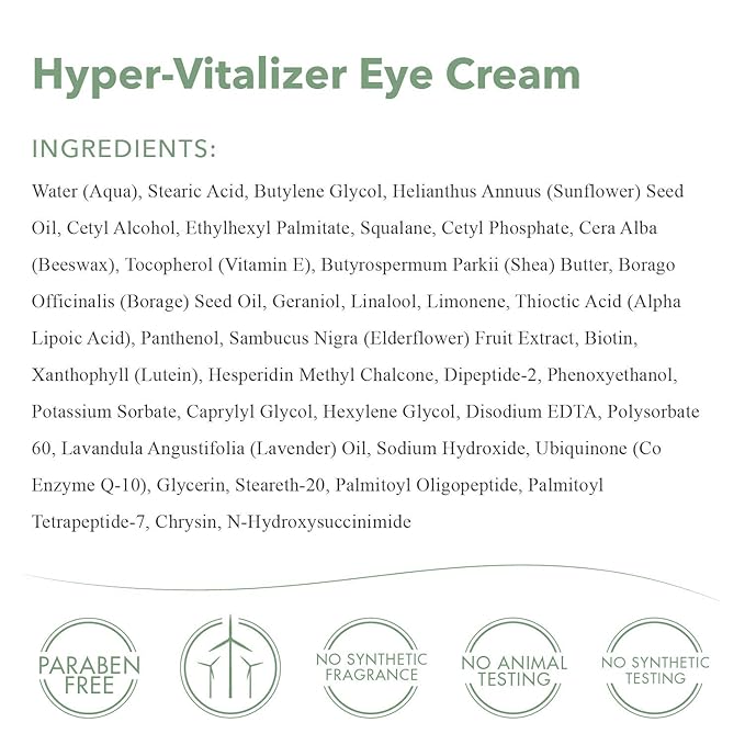 emerginC Hyper-Vitalizer Eye Cream - Antioxidant-Rich Anti-Aging Eye Cream with Vitamin C to Combat the Appearance of Dark Circles + Fine Lines (0.5 oz, 15 ml)-BrightBean Baby