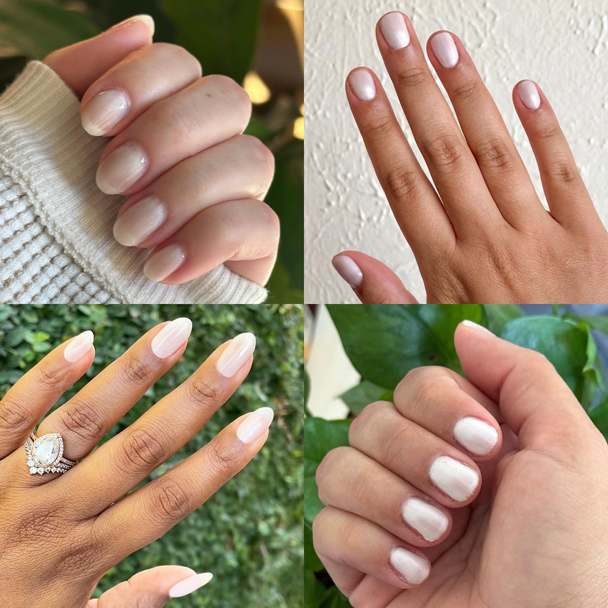 Olive & June Gel Polish | UV LED Nail Lamp Needed | Long Lasting Formula | Up to 21 Days of Wear | Damage-Free Removal | Salon-Quality Manicure, Pedicure at Home | Atlas | Pearly White-BrightBean Baby