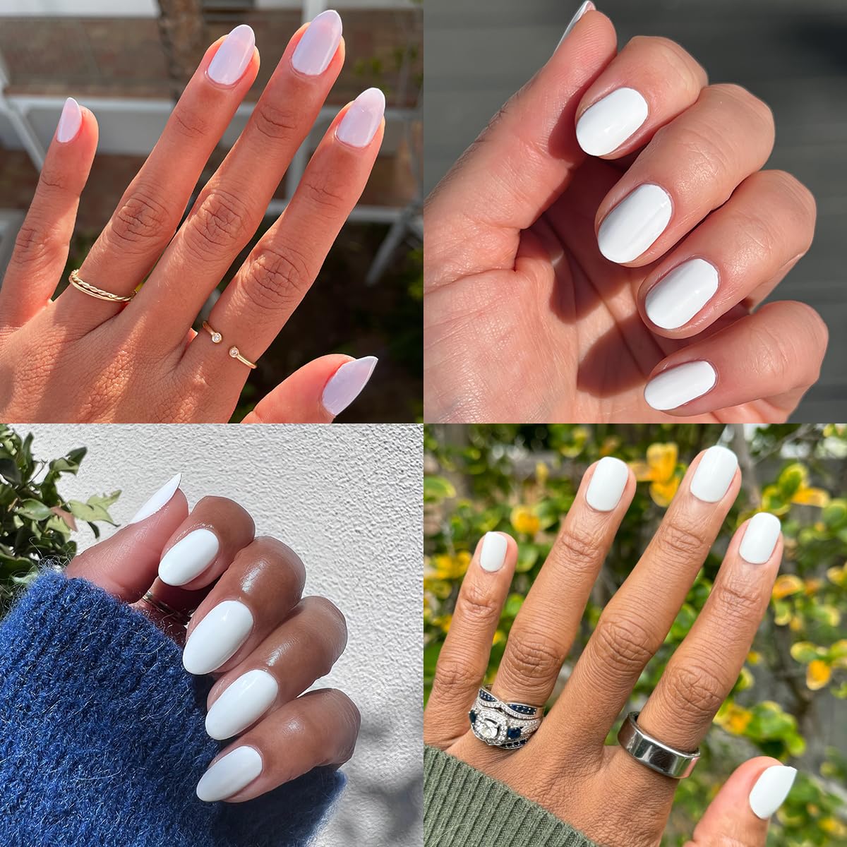Olive & June Quick Dry Nail Polish | Instant, Fast-Drying, Smudgeproof Color | 15-free, Vegan, Cruelty-Free Formula | Lasts up to 5 Days | Salon-Quality Manicure, Pedicure at Home | Swan Opaque White-BrightBean Baby