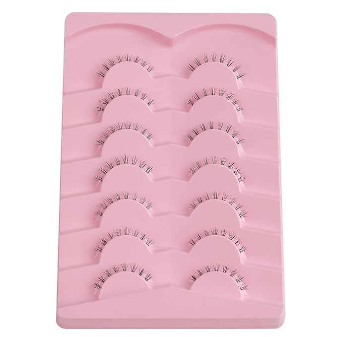 Lashes Natural Bottom Lashes 8mm Lower False Eyelashes Natural Look Strip Lashes Extention Wispy Bottom Eyelashes Fake Lashes Pack 7 Pairs-BrightBean Baby