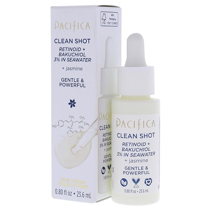 Pacifica Clean Shot Retinoid and Bakuchiol 3 Percent In Seawater Unisex 0.8 oz-BrightBean Baby