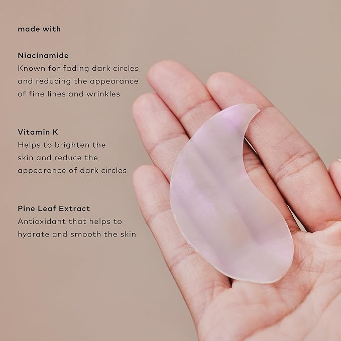 The Good Patch Brighten Up Hydrogel Under Eye Patches for Dark Circles and Puffy Eyes, Made with Niacinamide, Vitamin K, Pine Leaf Extract, Clinically Proven (12 Total Patch Sets)-BrightBean Baby