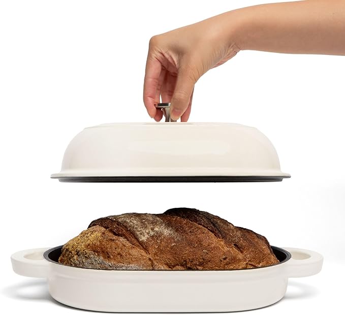 TOMO Cast Iron Oval Bread Oven 10" x 6.5" with Lid