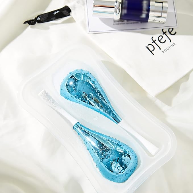 Cryo Sticks for Face, Ice Globes Cryo Globes for Facials, Esthetician Supplies Gifts, Unbreakable Stainless Steel Ice Roller Cooling Spa Balls with Storage Case-BrightBean Baby